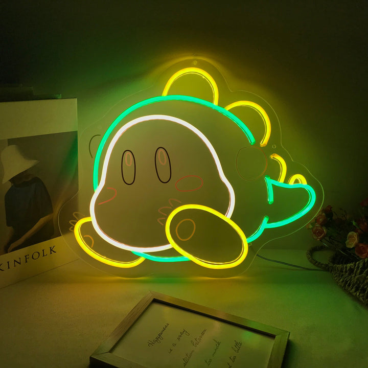 "Waddle Dee, Arte de Pared de Juego" Mini Letreros Neon