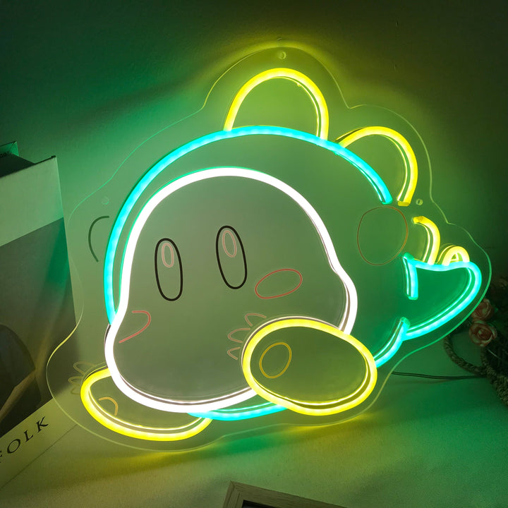 "Waddle Dee, Arte de Pared de Juego" Mini Letreros Neon