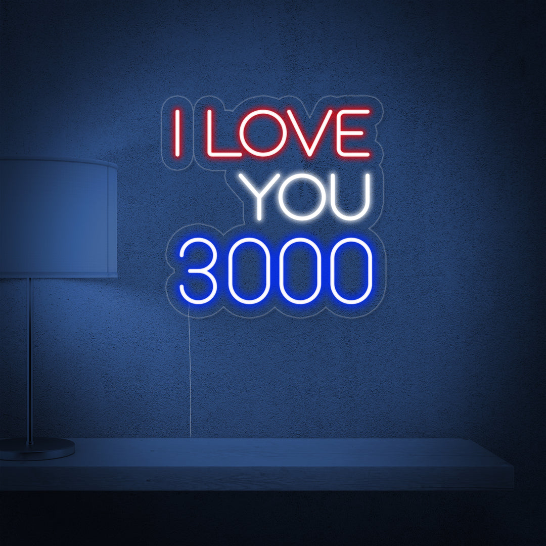 "I Love You 3000" Letreros Neon