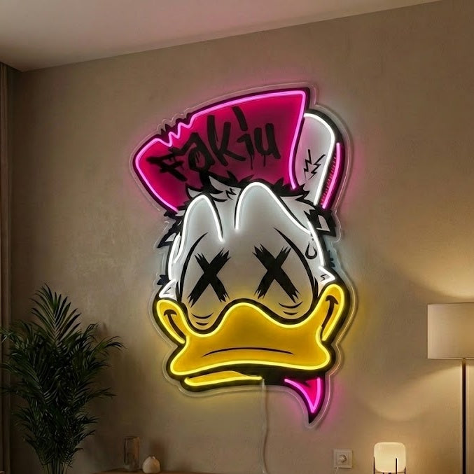 "Pato punk" Letrero de neón