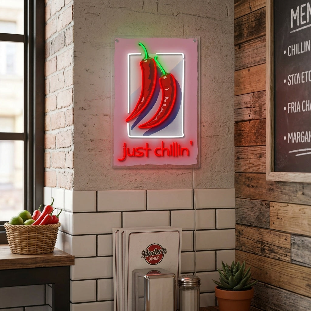 "Just Chillin" Letrero de neón