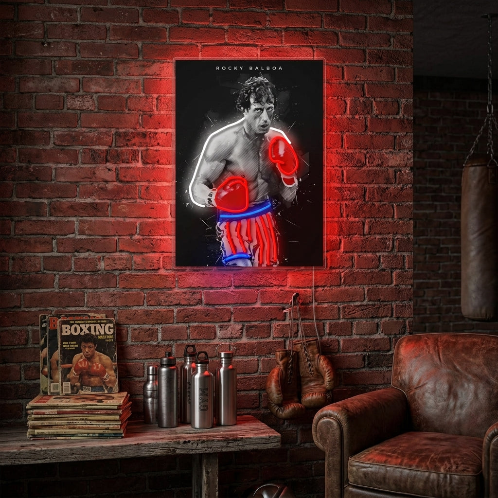"Leyenda del boxeo" Letrero de neón