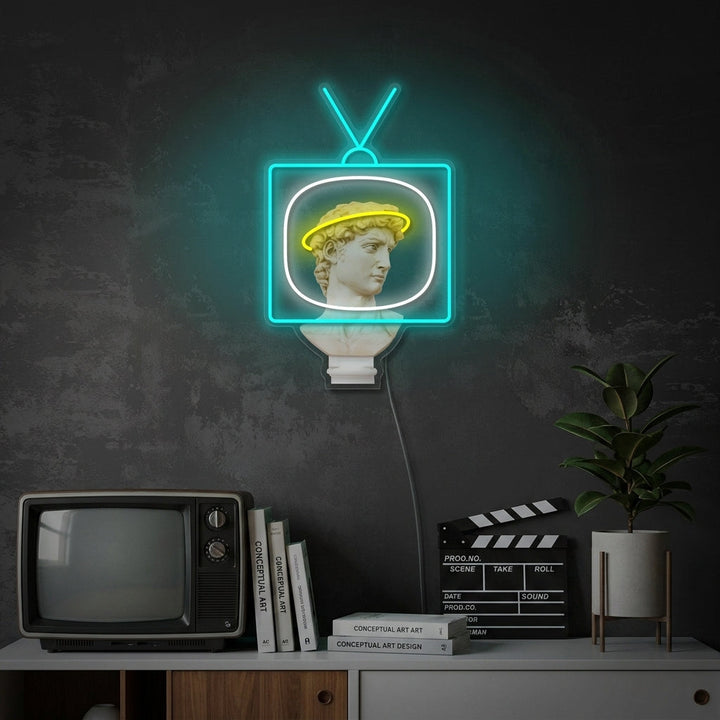 "David Broadcast" Letrero de neón
