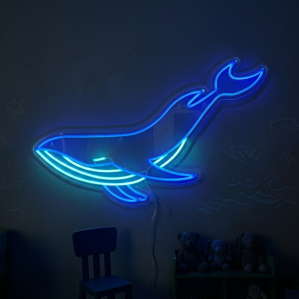 "Ballena Azul" Letreros Neon