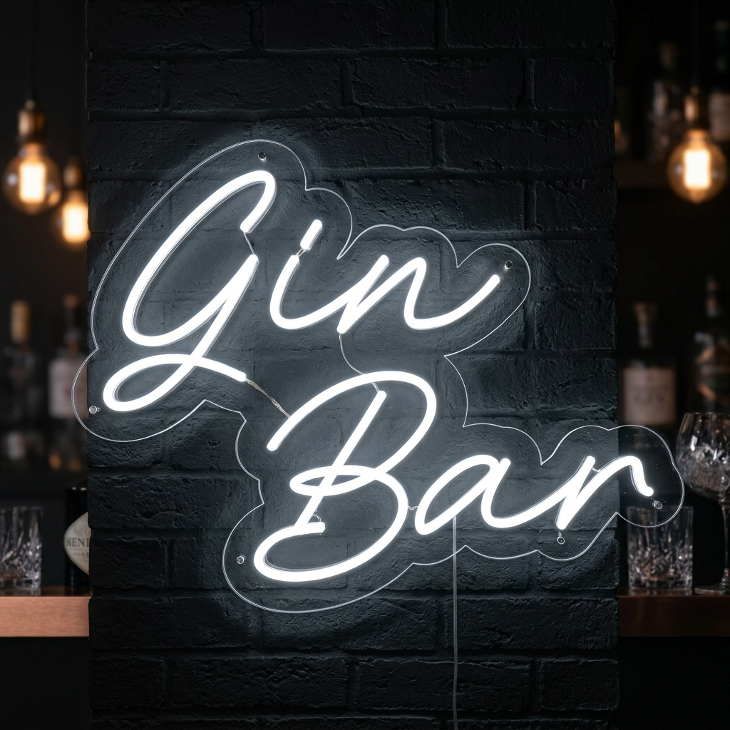 "Gin Bar" Letreros Neon