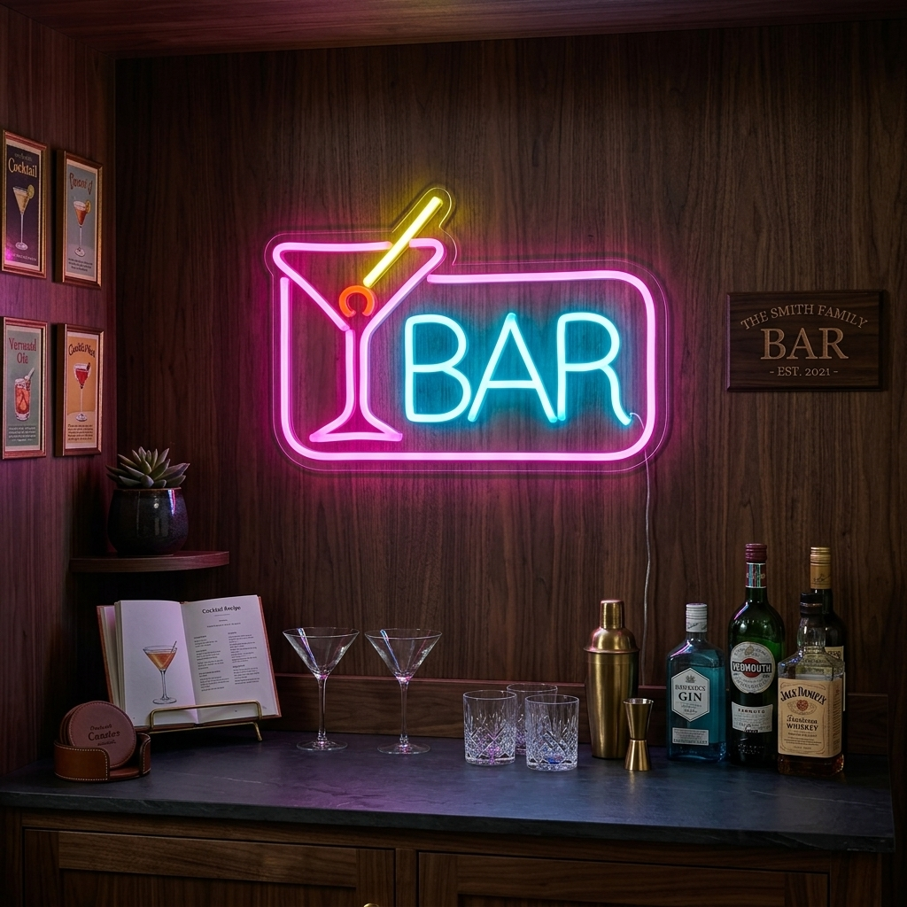 "Cocktail Bar" Letreros Neon