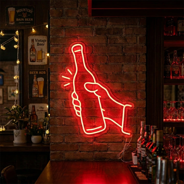 "Botella De Vino" Letreros Neon
