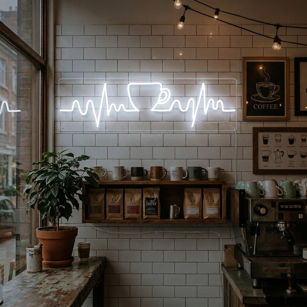 "Café Latido" Letreros Neon