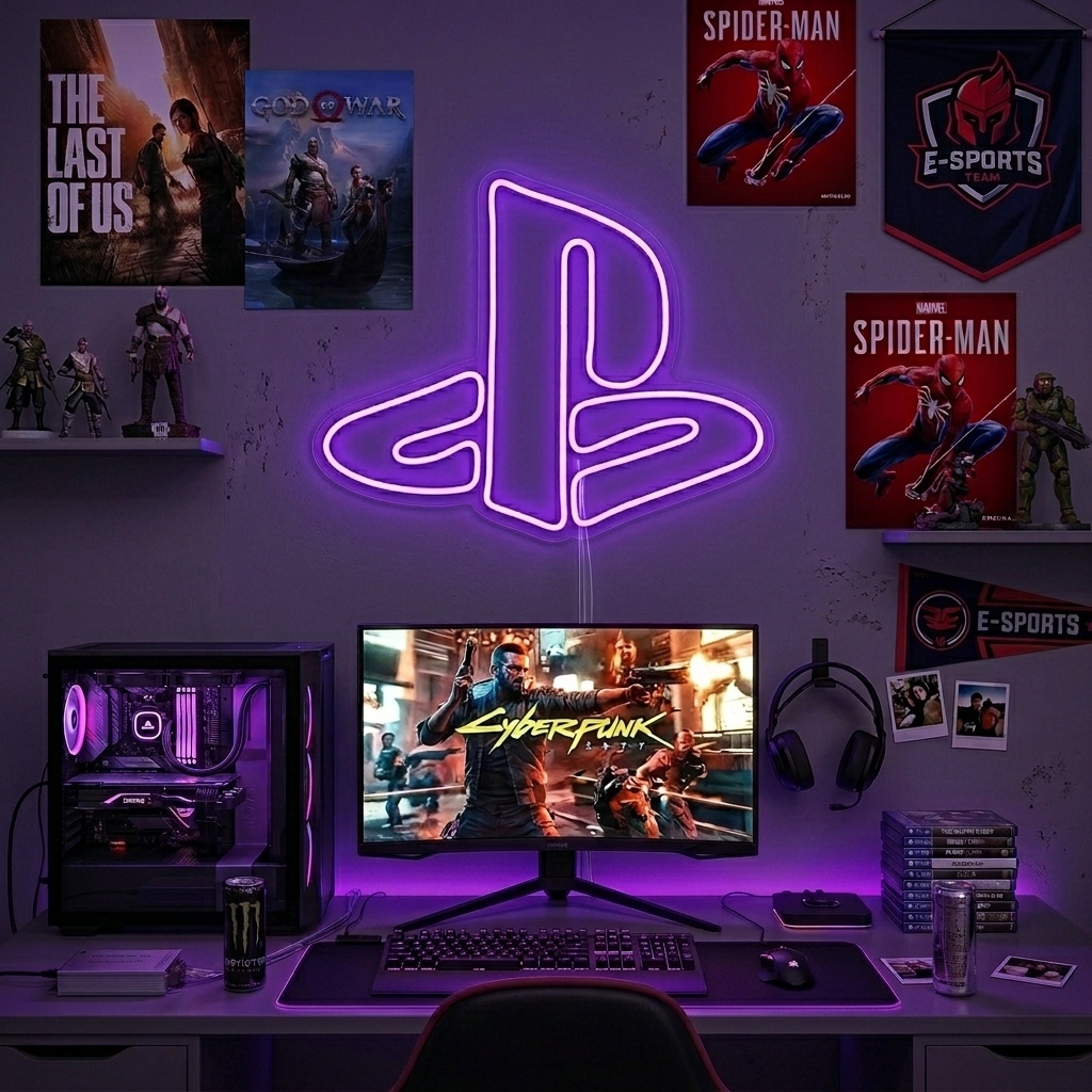 "Play Logotipo" Letreros Neon