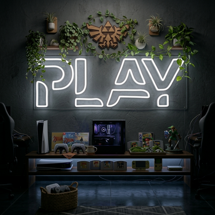 "Play" Letreros Neon