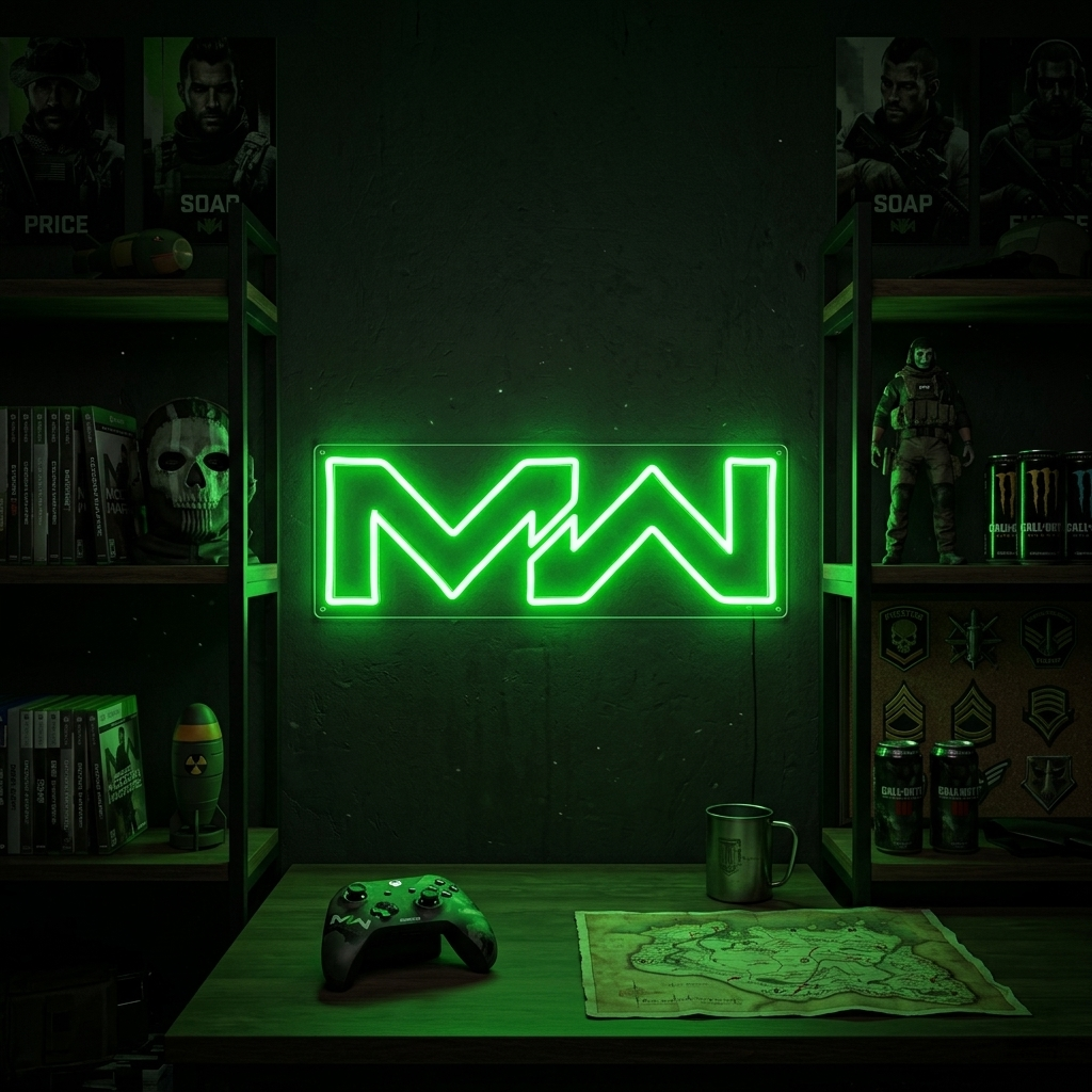 "Mw, Decoración Habitación Gamer" Letreros Neon
