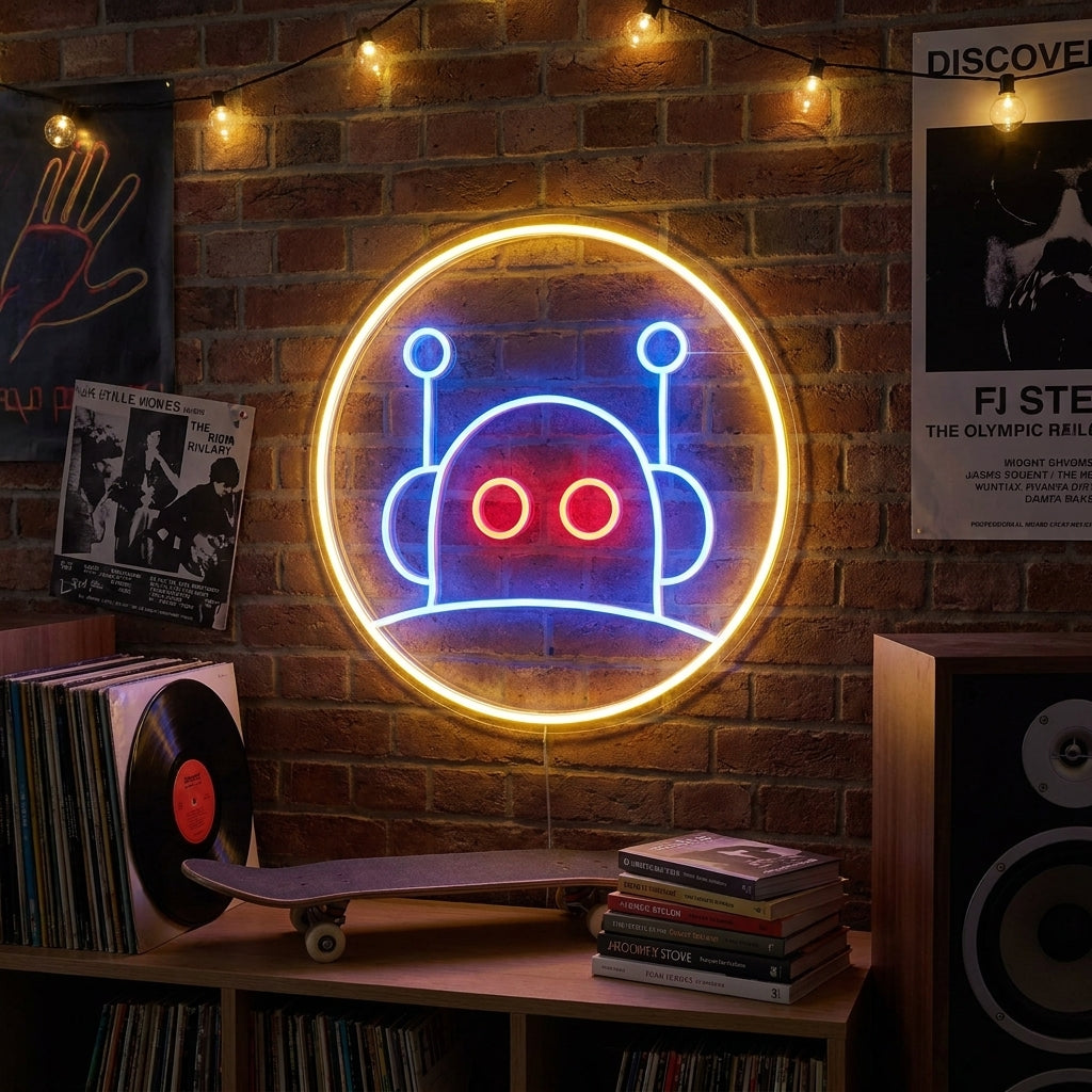 "Cerdo robot" Letreros Neon