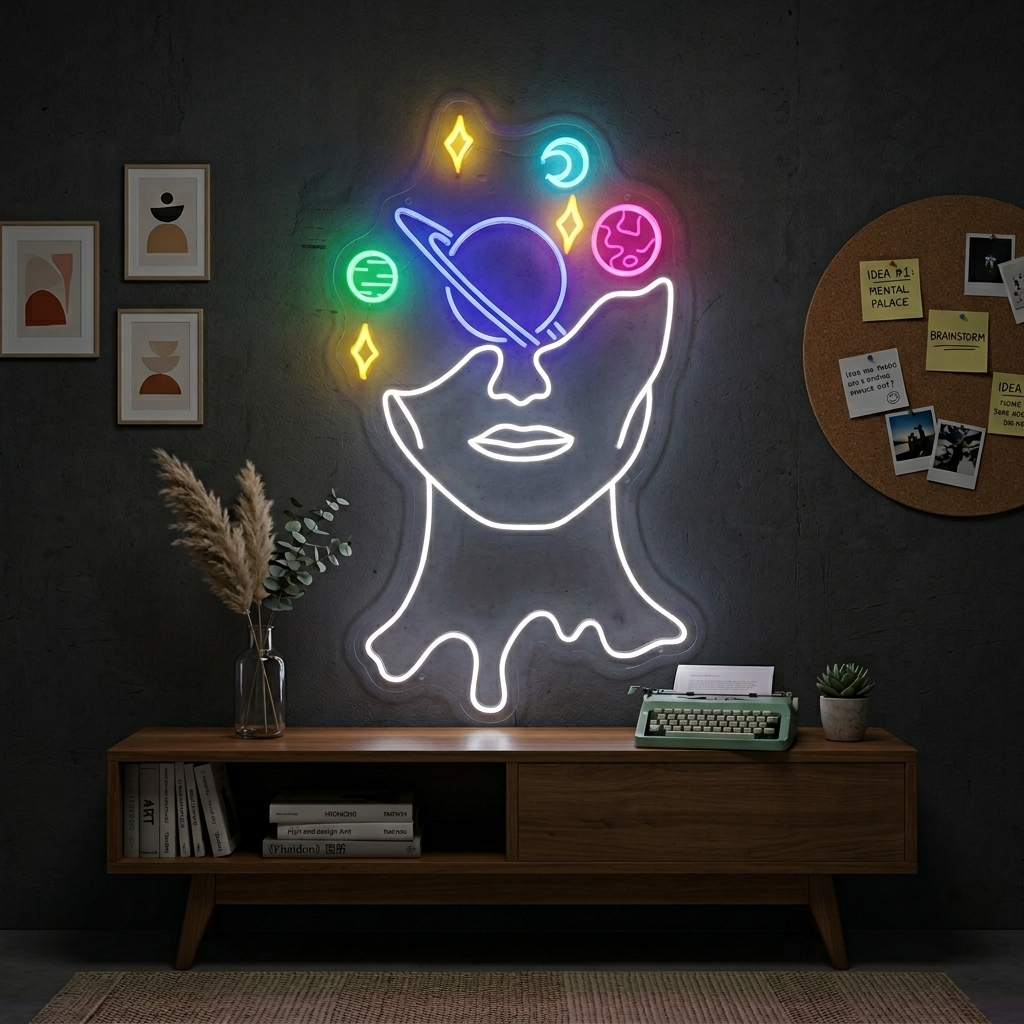 "Galaxy Brain" Letreros Neon