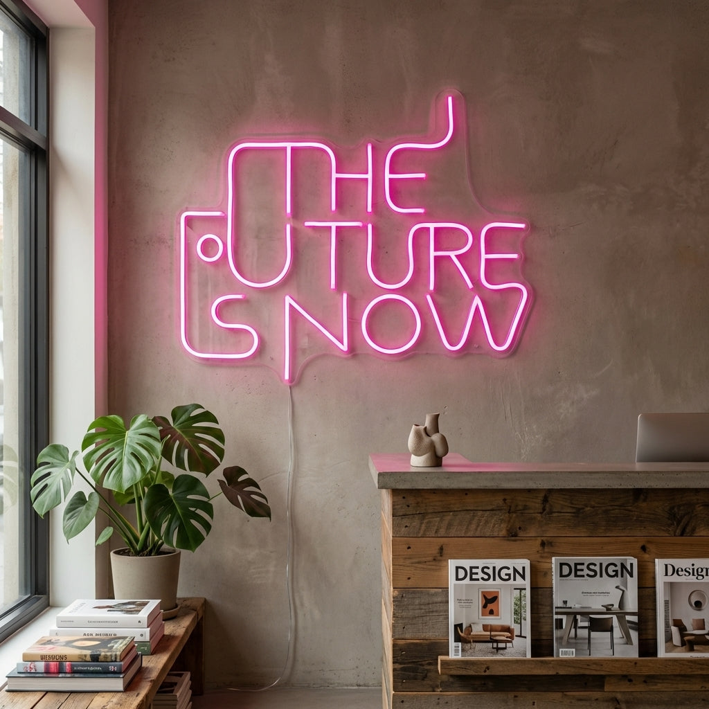 "The Future is Now" Letreros Neon