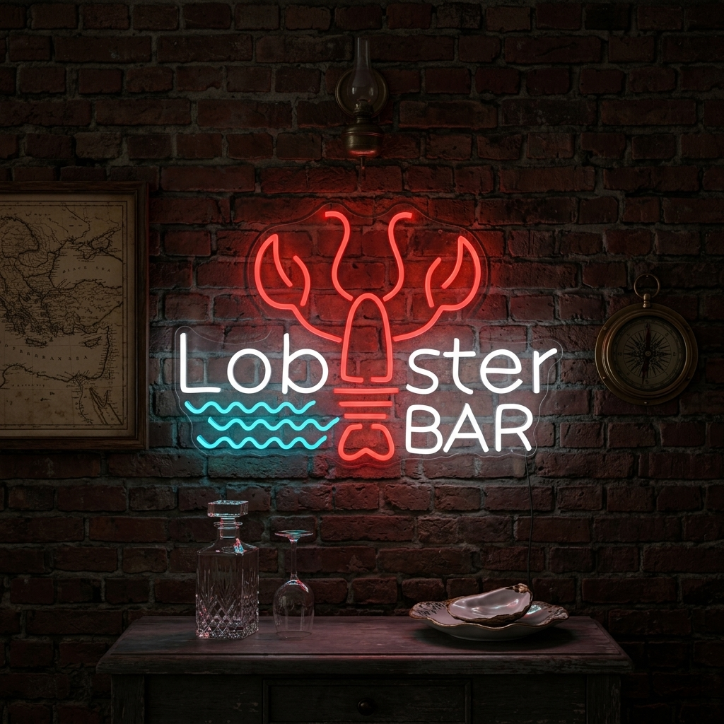 "Lobster Bar" Letreros Neon
