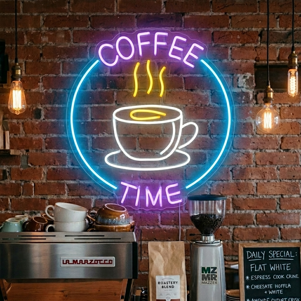 "Coffee Time" Letreros Neon