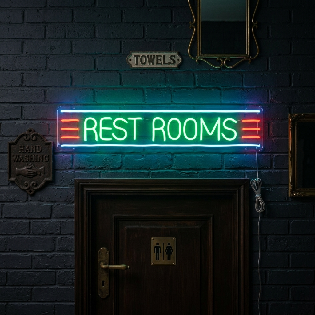 "Restroom" Letreros Neon