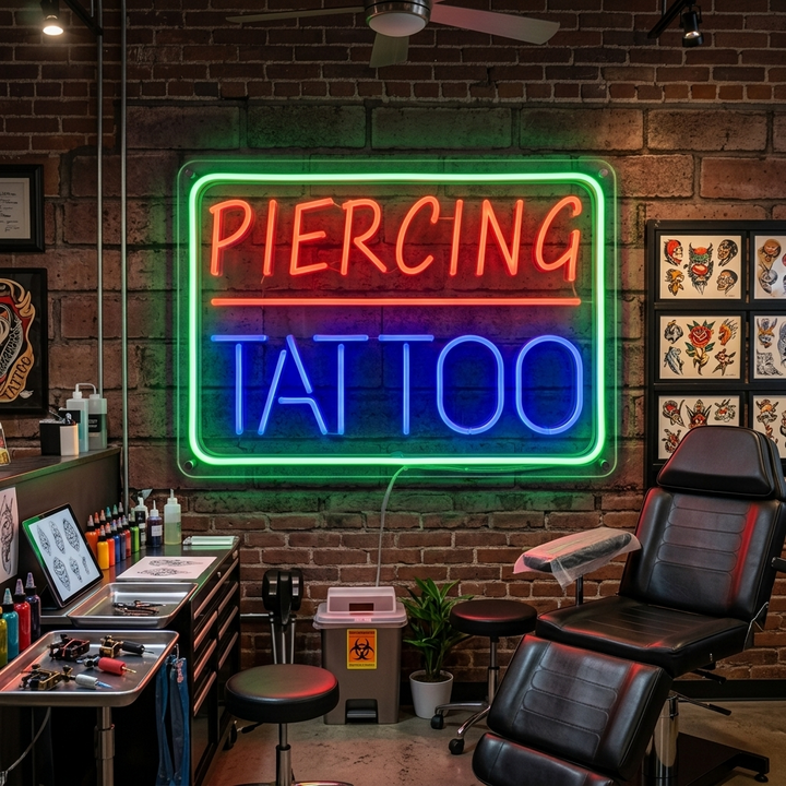 "Piercing Tattoo" Letreros Neon