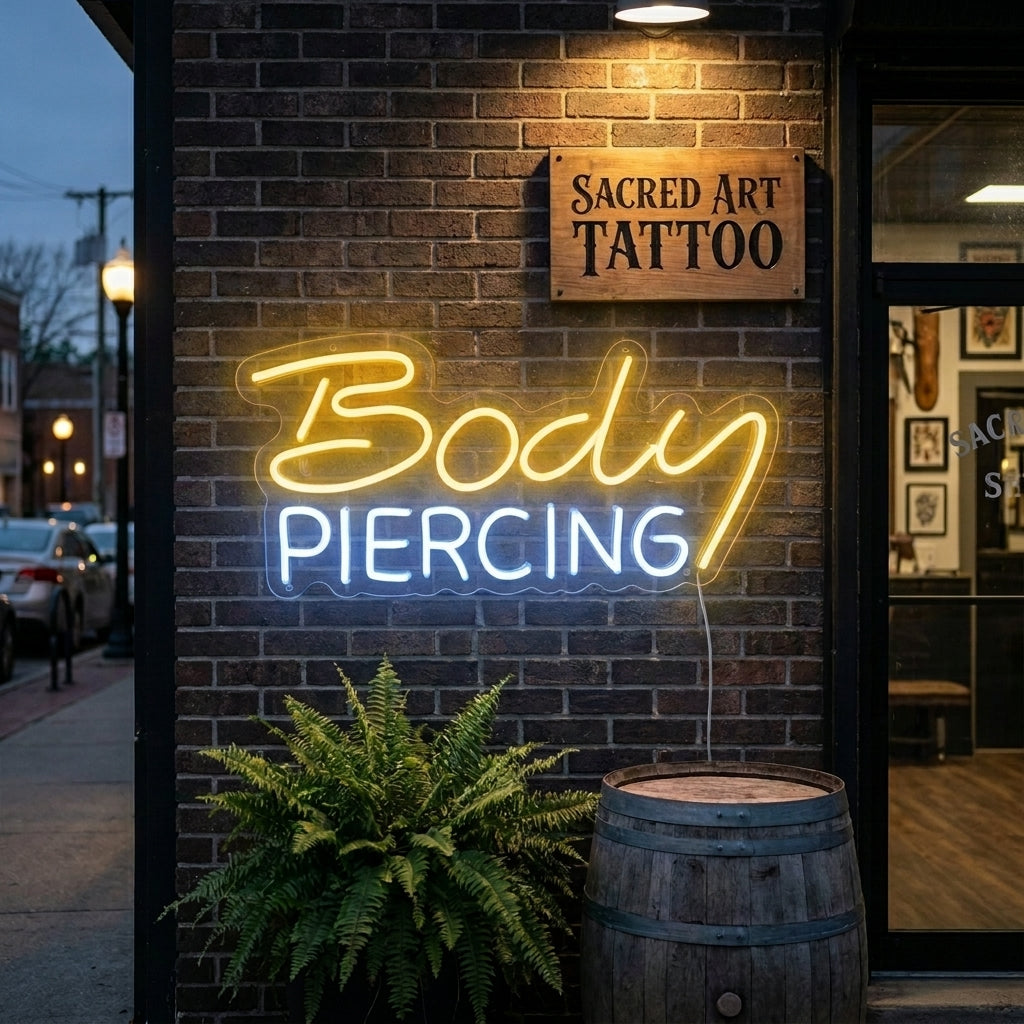 "Body Piercing" Letreros Neon