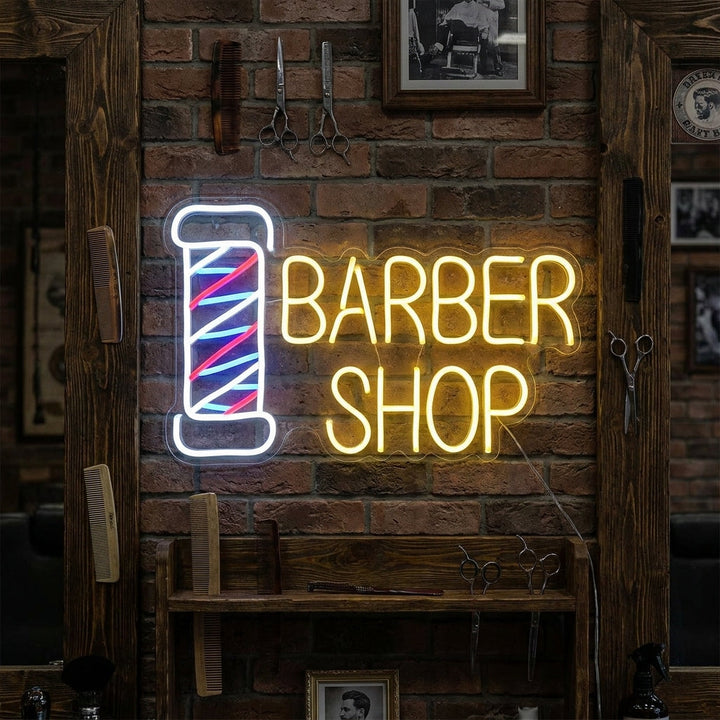 "Barber Shop" Letreros Neon