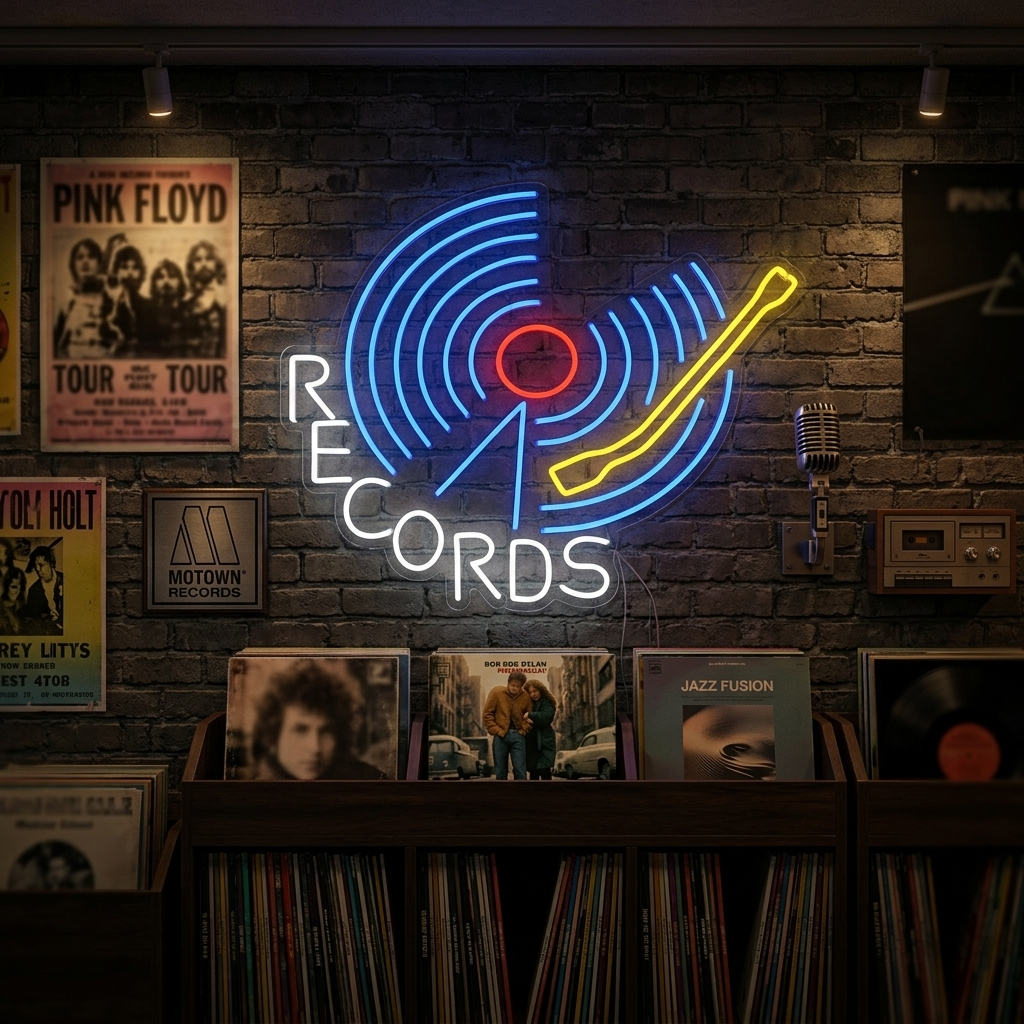 "Records" Letreros Neon