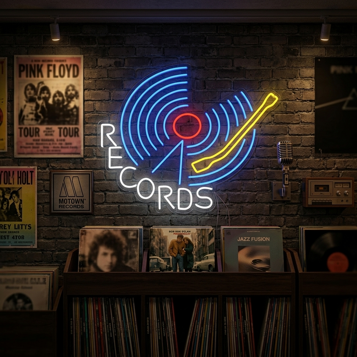 "Records" Letreros Neon