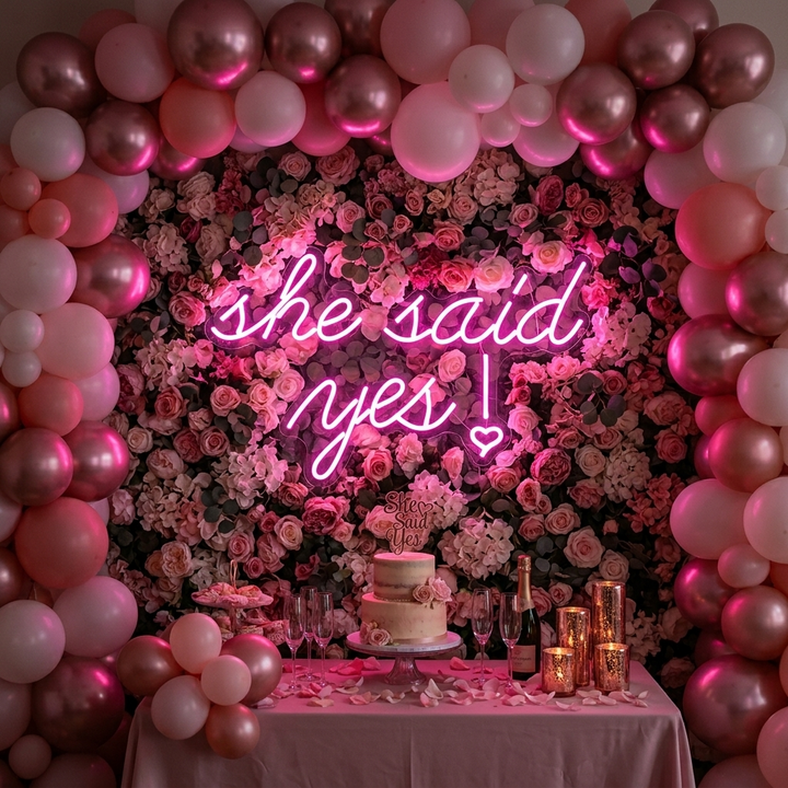 "She Said Yes" Letreros Neon