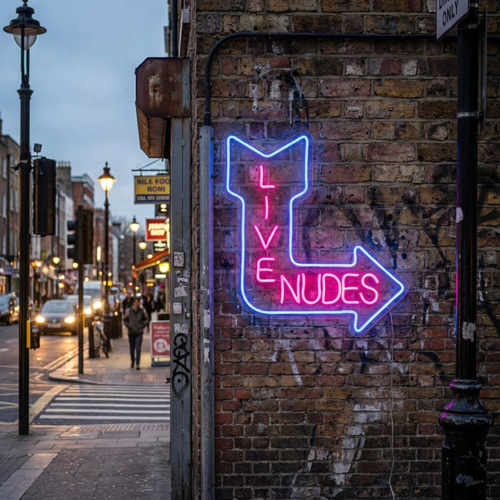 "Live Nudes" Letreros Neon