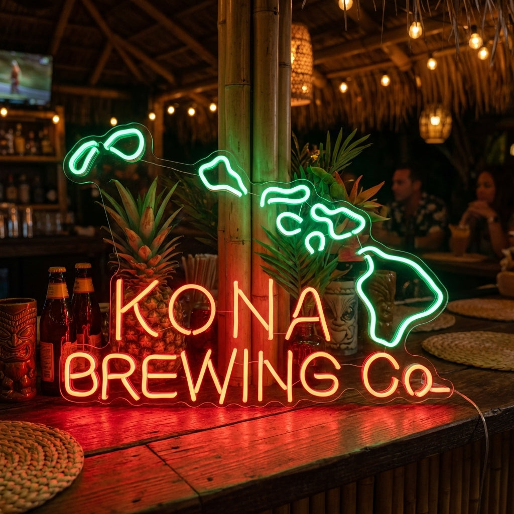 "Kona Brewing Co Beer" Letreros Neon