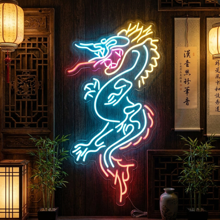 "Dragón" Letreros Neon