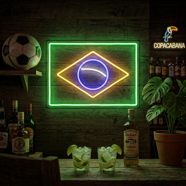 "Bandera De Brasil" Letreros Neon