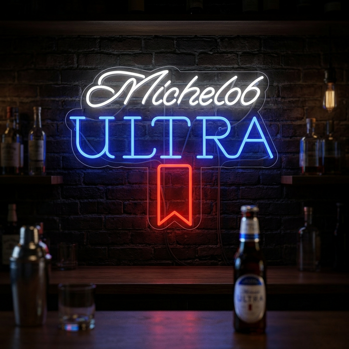 "Bar De Cerveza Michelob Ultra Vintage" Letreros Neon