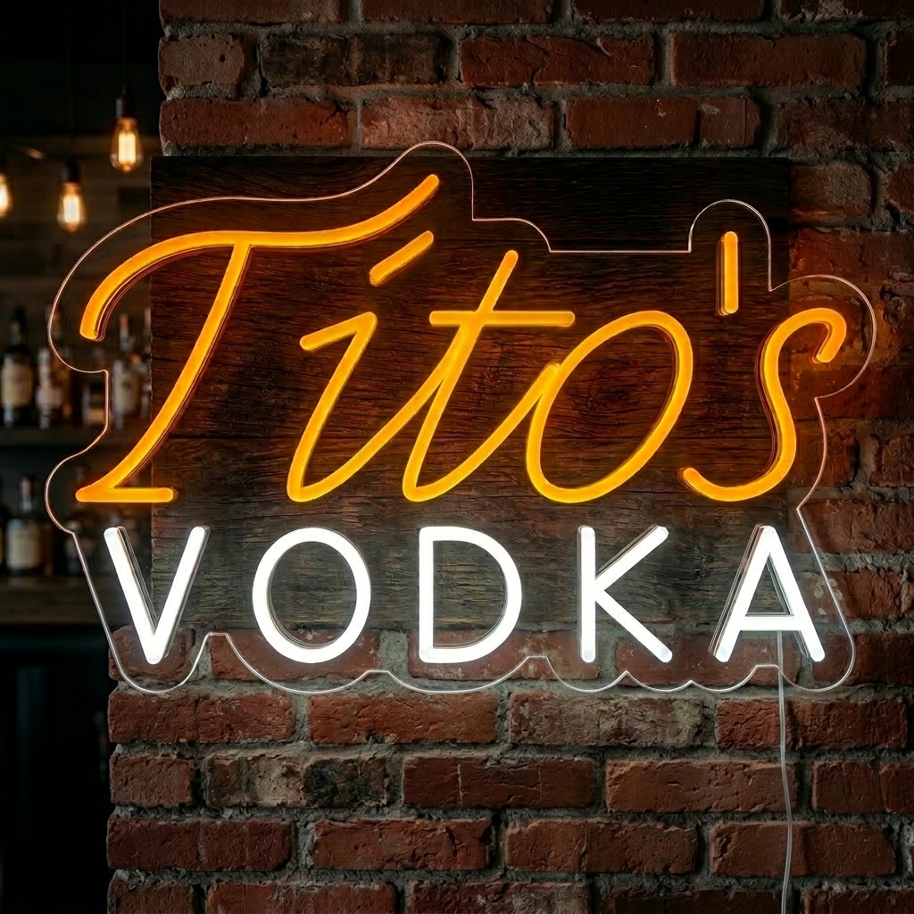"Bar De Cerveza Titos Vodka Vintage" Letreros Neon