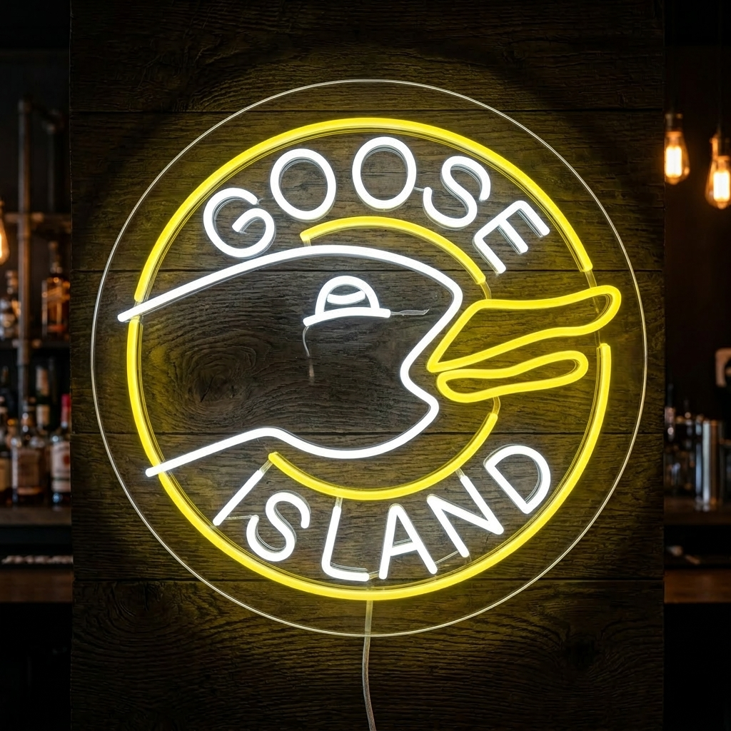 "Bar De Cerveza Goose Island" Letreros Neon