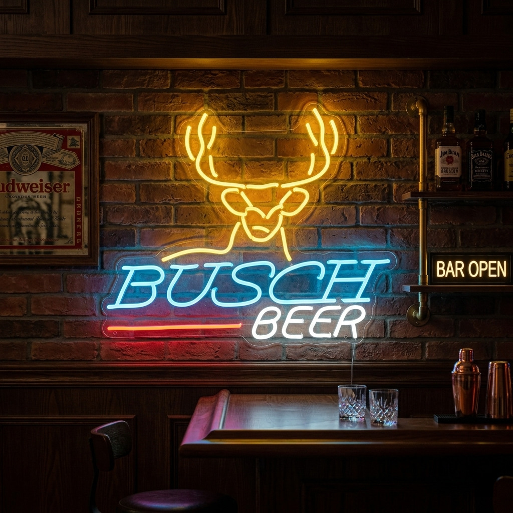 "Cabeza De Ciervo Cerveza Y Bar" Letreros Neon