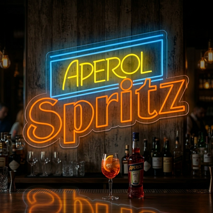 "Bar De Cerveza Aperol Spritz" Letreros Neon