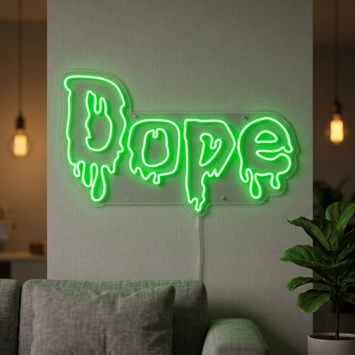 "Marihuana Cannabis Dope" Letreros Neon