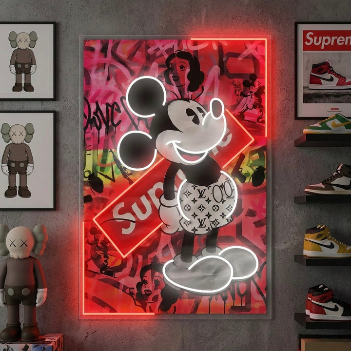"Dibujos animados pop" Letrero de neón LED impreso con UV