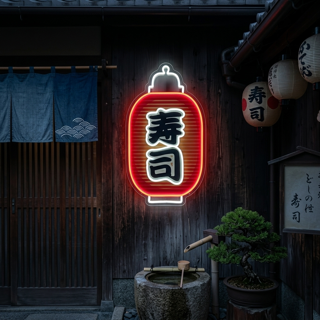 Sushi Letrero de neón, Decoración Japonesa para Restaurante
