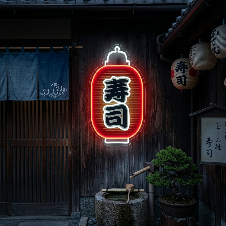 Sushi Letrero de neón, Decoración Japonesa para Restaurante