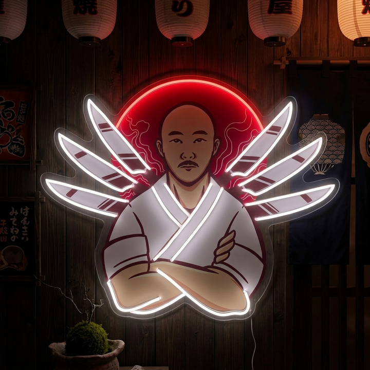 Chef Japonés Letrero de neón, Decoración de restaurantes japoneses