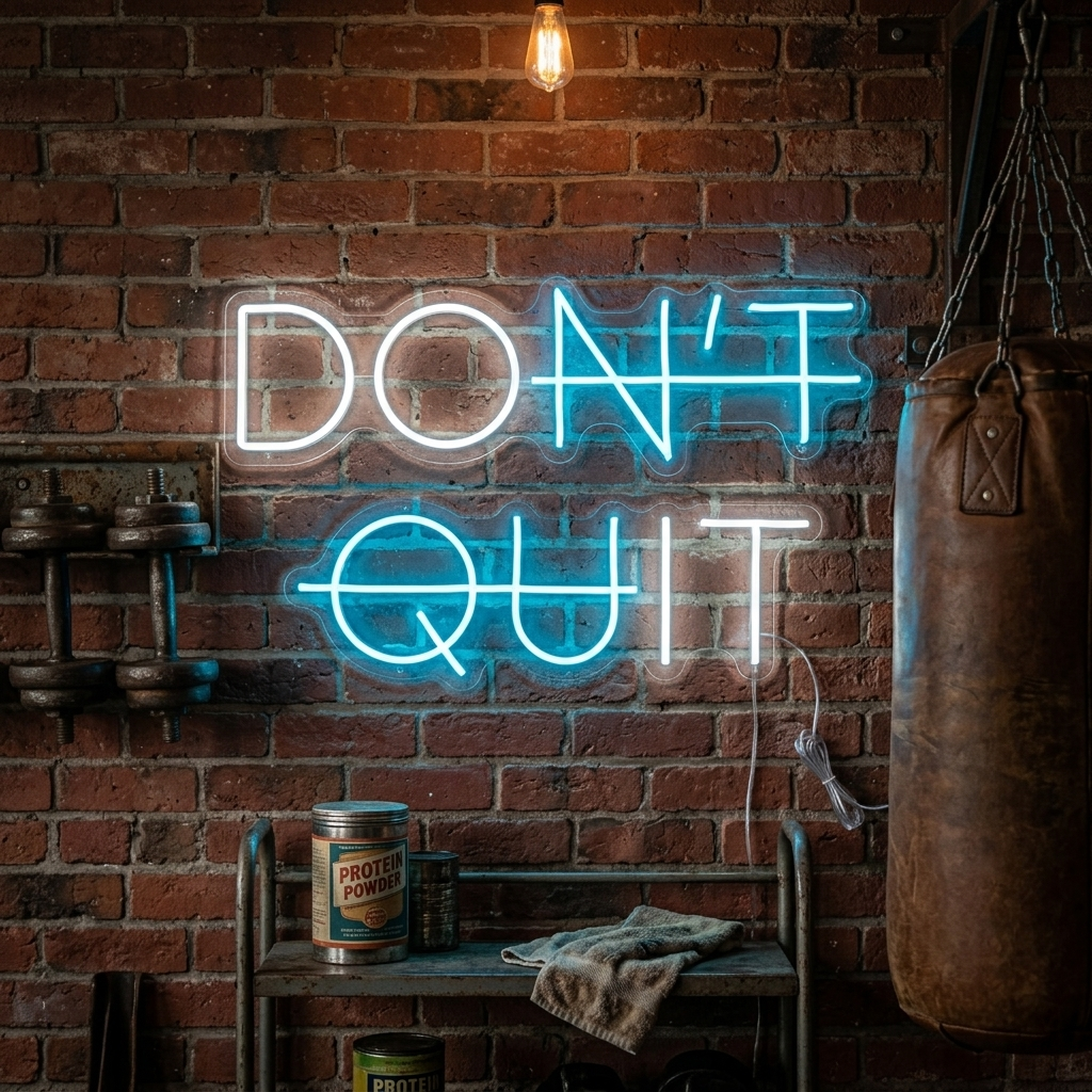 "Don't Quit Do It" Letrero de neón
