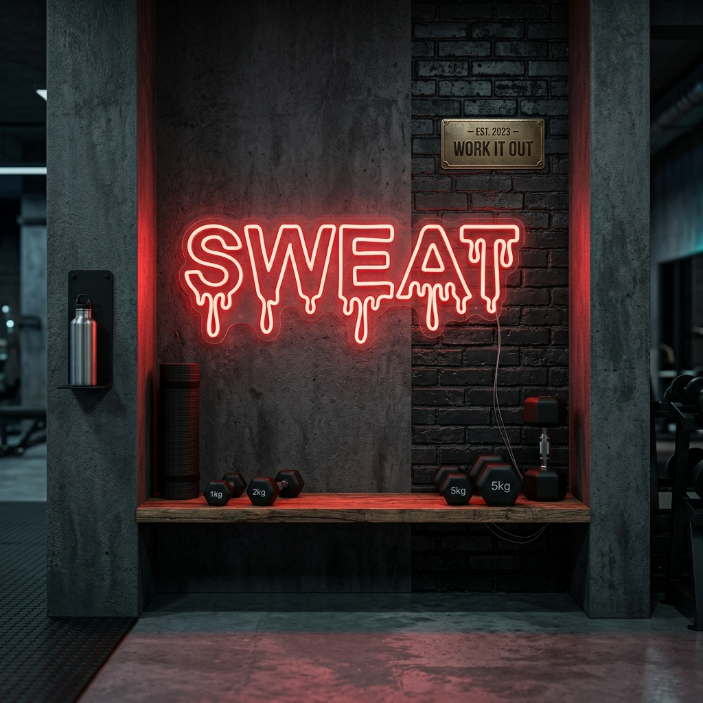 "Sweat" Letrero de neón