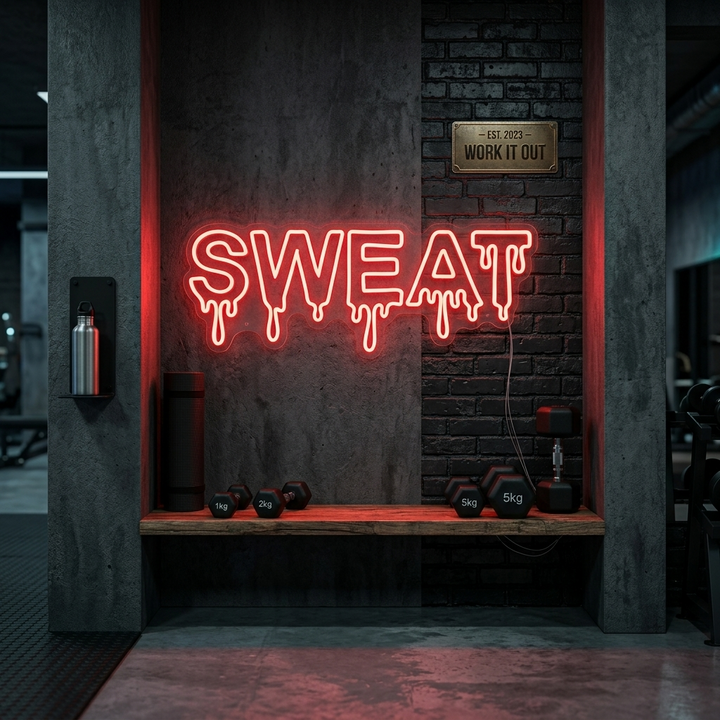 "Sweat" Letrero de neón