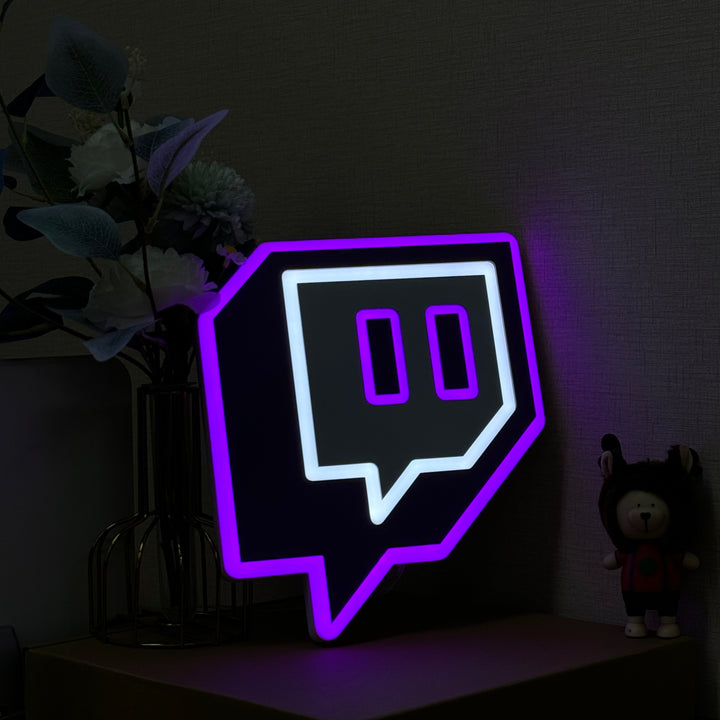 "Logotipo de twitch" Neon Like