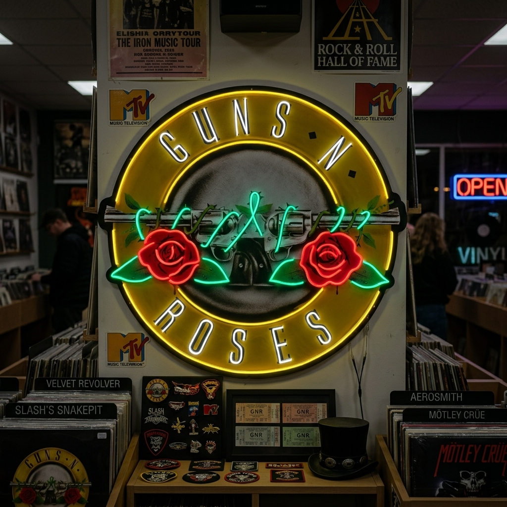 "Guns N Roses" Letrero de neón