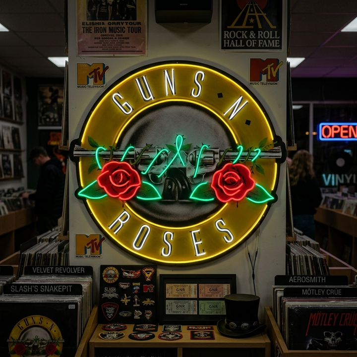 "Guns N Roses" Letrero de neón