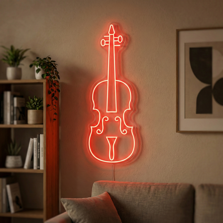 "Violín" Letrero de neón