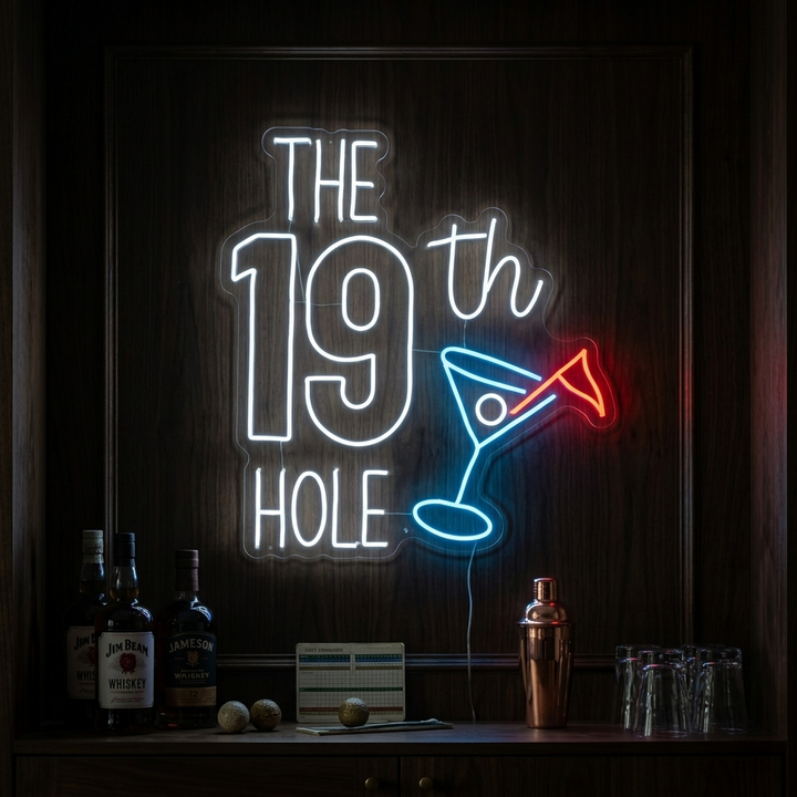 "The 19th Hole Golf" Letrero de neón