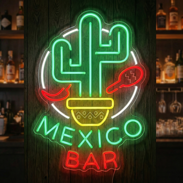 "Mexico Bar" Letrero de neón
